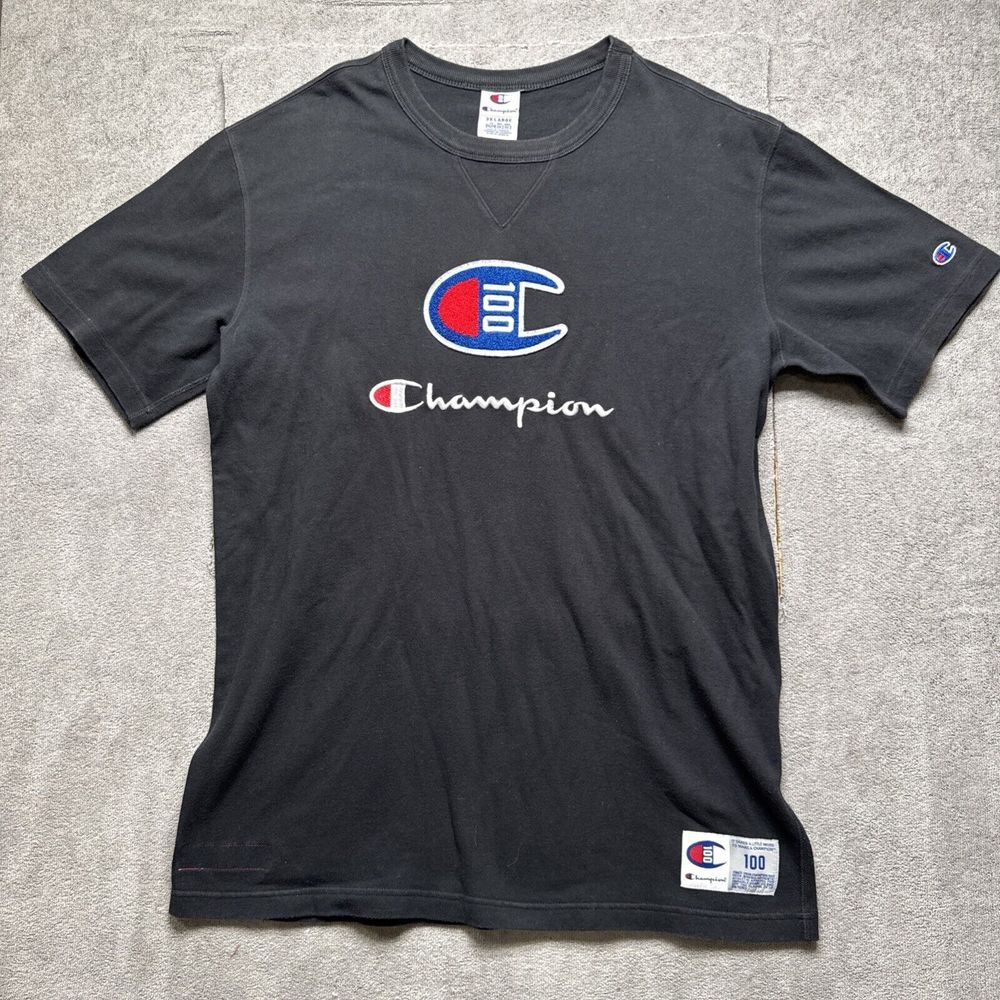 Champion 100 Year Anniversary Shirt Mens 2XL Black Stitched Limited Edition